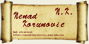 Nenad Korunović vizit kartica